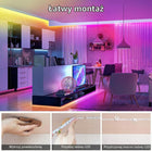Taśma LED Lepro 15m (2x7,5M), taśma LED muzyczna z pilotem, RGB oświetlenie dekoracyjne, pasek świetlny do pokoju
