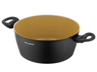 Garnek z pokrywką Florina Amwegan 24cm 3,6l powłoka olivarte na gaz indukcj naczynie aluminiowe do gotowania
