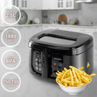 Frytkownica frytownica mocna kompaktowa 2,5 L frytki kurczaki kamille tradycyjna 1800 w czarny