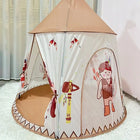 Namiot dla Dzieci do Domu Pokoju Domek Pałac Zamek Wigwam indiański tipi iglo 116x123 cm, od 3 lat, pokrowiec baza do