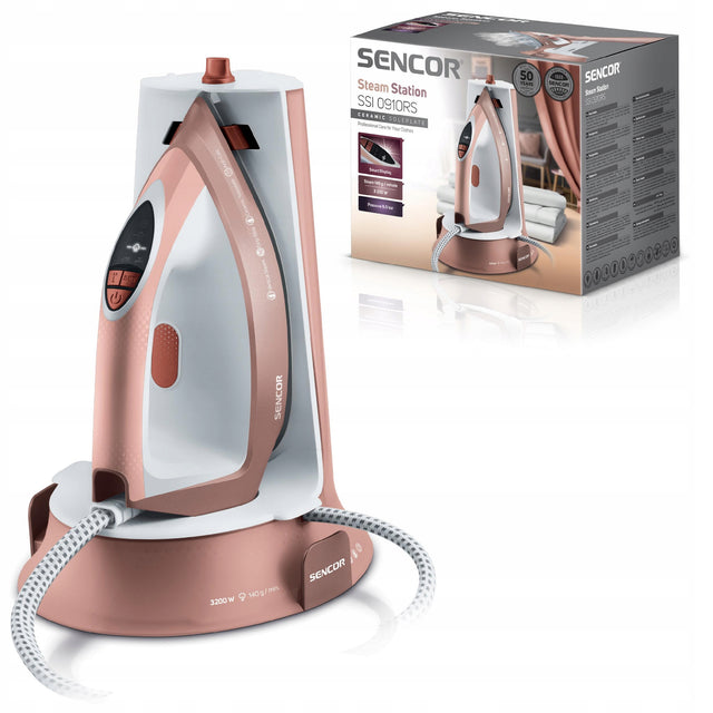 Żelazko Parowe Stacja Parowa Sencor SSI 0910RS 140g 1300 ml Mocne 3200W 3200 w