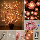 GIRLANDA Lampki LED Sakura Kwiaty Wiśni 2,3m 144 LED USB +PILOT Dekoracja łańcuch świetlny z różowymi kulami 6 cm