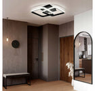 Lampa Sufitowa LED Plafon Modern Żyrandol 36W Czarna Kwadrat Nowoczesna oprawa do salonu i sypialni, aluminiowa, 2