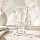 SZKLANKI DO LATTE herbaty Wysokie ZESTAW SZKLANEK do kawy 6szt + ŁYŻECZKI szkło 250 ml, bezbarwne, do mycia w zmywarce