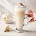 SZKLANKI DO LATTE herbaty Wysokie ZESTAW SZKLANEK do kawy 6szt + ŁYŻECZKI szkło 250 ml, bezbarwne, do mycia w zmywarce