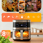 Frytkownica beztłuszczowa XL AIR fryer duża frytownica 9,1l berdsen 1700W czarny