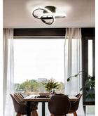 Lampa Sufitowa LED PLAFON Żyrandol 24W Barwa Neutralna Czarna do Salonu oprawa aluminiowa z wbudowanym źródłem światła