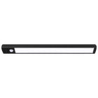 Lampka nocna LED 30cm z czujnikiem ruchu lampa podszafkowa do mebli czarna oświetlenie szafy akumulatorowe USB 265 lm