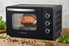 Mini piekarnik piecyk elektryczny z termoobiegiem do pieczenia 25l 1600W 25 l 1600 w czarny