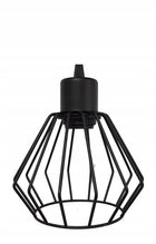 Lampa sufitowa żyrandol wisząca loft drut brylant czarna metalowa oprawa 4-punktowa E27 do salonu