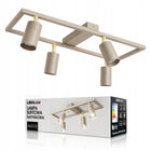 Lampa Sufitowa Plafon Ramka Kaszmir Ecru Beżowa 4x GU10 do Pokoju Sypialni oprawa metalowa czteropunktowa salon korytarz