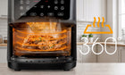 Frytkownica beztłuszczowa AIR fryer duża 8l 2000W duża misa XL electo czarny