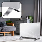 Grzejnik elektryczny szklany konwektorowy EVI aż 2400W energooszczędny+WiFi 835 mm 450 mm grzewcza biały