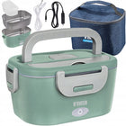 Lunch Box N'oveen LB725 Nature metalowy pojemnik na jedzenie 1100 ml, zielona śniadaniówka