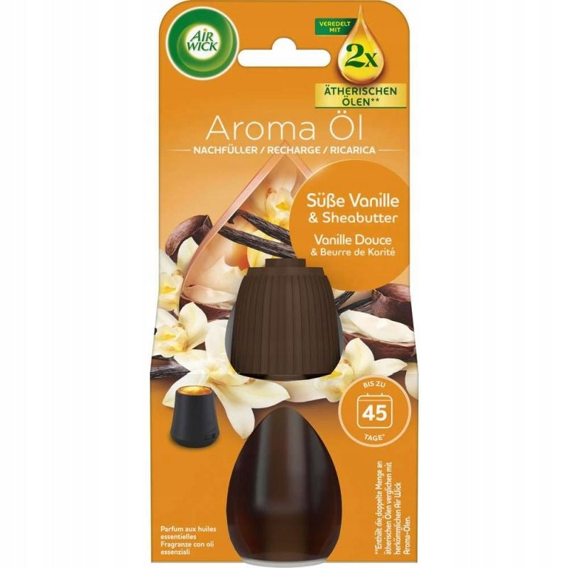 Air Wick AROMA MIST WKŁAD OLEJEK AROMATYCZNA MGIEŁKA Wanilia & Masło Shea uzupełnienie do dyfuzora zapachowego, słodki