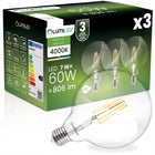 3x żarówka LED E27 kula G125 7W = 60W 806LM 4000K 360° ozdobna lumiled bańka glob do lamp wiszących i stołowych