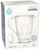 Dzbanek filtr dafi Crystal 2.0l + Wkład do filtrowania wody pitnej, szklany, biały, 10 elementów w komplecie