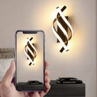 Lampa ścienna kinkiet LED wewnętrzny 22W 3000K-6000K do sypialni, salonu oprawa naścienna beżowa biała 33 cm klasa a