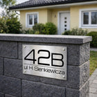 Tabliczka adresowa z numerem domu Adresem Tablica Numer Na Dom 30x20 cm ALU oznaczenie posesji, szyld elewacyjny