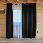 Zasłony gotowe ZASŁONA ZACIEMNIAJĄCA BLACKOUT 140x250 CZARNY Arctic osłona okienna, poliestrowa, gładka, na taśmę