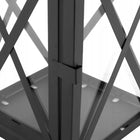 Latarenki lampiony latarnie Altom Design metalowe czarne 29/38 cm 2 sztuki ozdoba ze szkłem, dekoracja wnętrz do salonu
