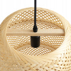 Lampa Sufitowa Boho Rattan Bambus Pleciona Naturalna E27 Styl Wiklinowy Abażur wiszący do salonu sypialni jadalni