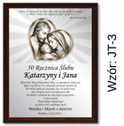 PREZENT na ROCZNICĘ ŚLUBU JUBILEUSZ 15 20 25 30 35 40 45 50 55 60 +pudełko ramka z życzeniami, statuetka z grawerem i