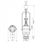 Zawór Spustowy do Spłuczki cersanit roca koło Start + Zestaw Naprawczy WC mechanizm odpływowy, biały element z tworzywa