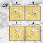 Lampa łazienkowa LL WALL LAMP 15W czarna kinkiet nad lustro 80cm IP44 LED oprawa ścienna do strefy umywalkowej