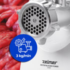 Polska maszynka do mielenia mięsa zelmer z szatkownicą 2200W 3 kg/min 6w1 nominalna biały