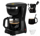 Ekspres Adler AD 4381 Black Przelewowy 0,6l 600W Szklany Dzbanek do parzenia kawy, automatyczne wyłączanie, sterowanie