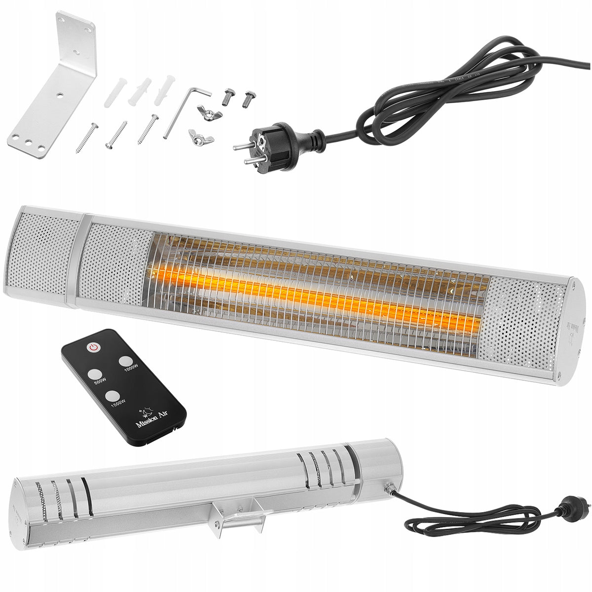PROMIENNIK PODCZERWIENI TARASOWY 2000W ŚCIENNY CIEPŁA LAMPA OGRODOWY 2kW 2000 W