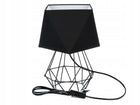 Nowoczesna Lampka Biurkowa stołowa Nocna LED LOFT lampa na stolik, do sypialni, czarna, gwint E27, klosz 16 cm