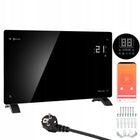 Grzejnik elektryczny szklany konwektorowy programowalny timer 2500W WiFi 820 mm 470 mm grzewcza czarny
