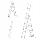 Drabina aluminiowa 3x9 wielofunkcyjna uniwersalna 150 kg baulich hak trójsegmentowa do prac remontowych wysokość