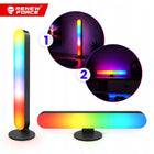 2x Light Bar Lampka Biurkowa czujnik muzyki RGB oświetlenie ambient WiFi TV listwa świetlna LED, pilot, ściemniana, do