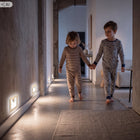 Oświetlenie schodów schodowe lampka schodowa Czujnik ruchu Q1 MOSIĄDZ 230V do korytarza, kwadratowa oprawa 2 W, źródło