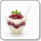 Pojemnik piramida pucharki desery lody przekąski fingerfood 150ml +łyżeczki kubeczki plastikowe przezroczyste na