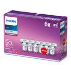 Żarówka LED GU10 philips 4.6W 50W 390lm 4000K neutralna 36° premium 6 szt. reflektorowa do oświetlenia wnętrz, białe