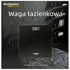 Waga łazienkowa revolution 180kg szklana LED slim design precyzyjna elektroniczna czarny