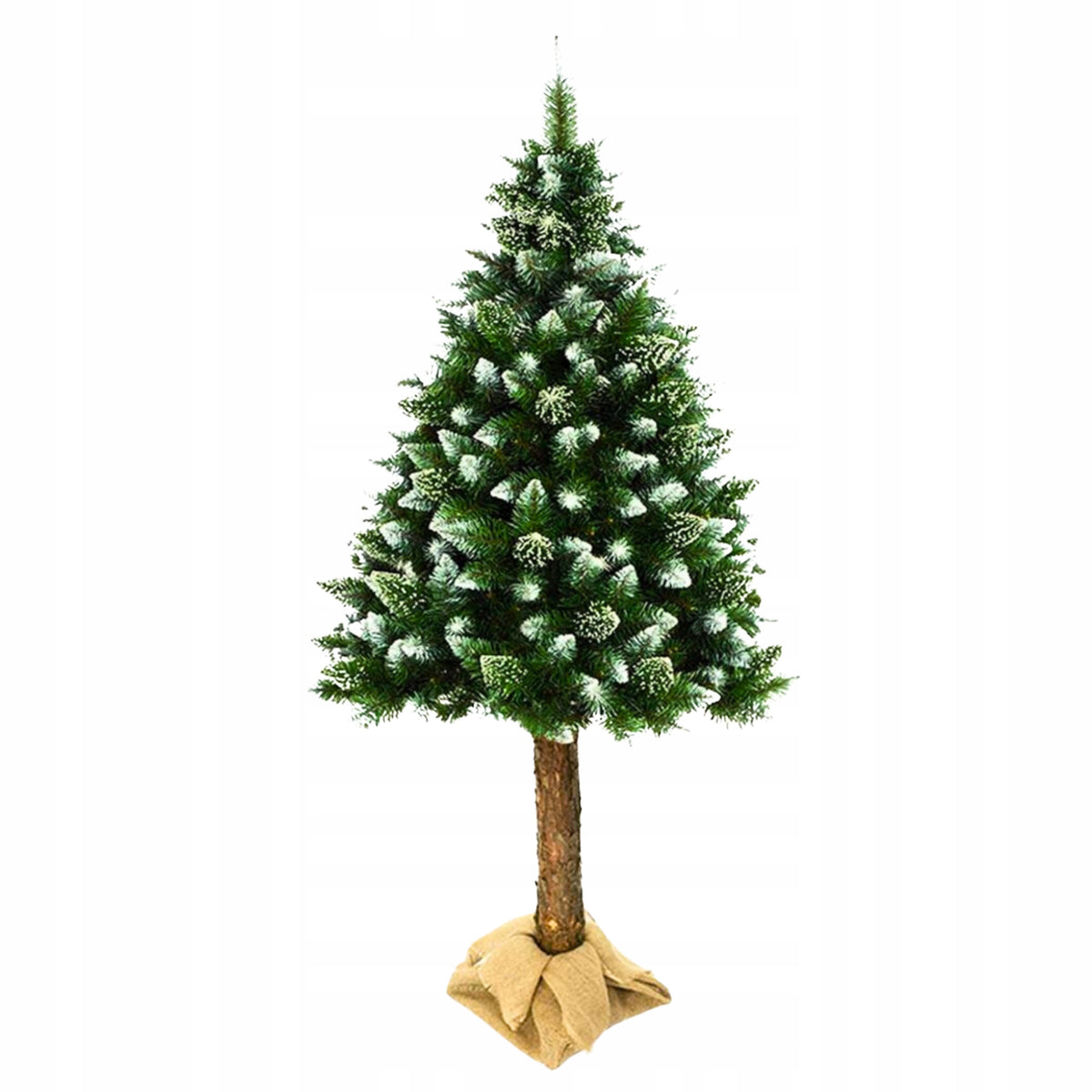 CHOINKA SZTUCZNA NA PNIU PIĘKNA SOSNA DIAMENTOWA GĘSTA OŚNIEŻONA 180 CM 161 - 180 cm zielony