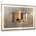 Lustro Łazienkowe Podświetlane LED 3 barwy 80x60 cm z Funkcją antypary 800 mm 600 mm