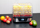 Suszarka do grzybów owoców BPA free dehydrator spożywczy, warzywa, zioła, 6 sit, regulacja temperatury 35–75°C, stal