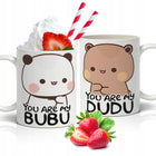 Zestaw 2 kubków białych misie YOU ARE MY bubu i dudu cute bear love MIŚ WZ ceramiczne naczynia do kawy i herbaty 330