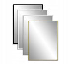 Lustro 70x50 w wąskiej aluminiowej ramie loft czarna biała srebrna złota prostokątne ścienne do łazienki przedpokoju