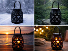 Lampion do Stroika na Grób znicz solarny lampa latarenka LED solar Cmentarz ozdoba nagrobna, dekoracja miejsca pamięci