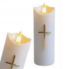 6 X ŚWIECZKA LED ELEKTRYCZNY WKŁAD DO ZNICZY ŚWIECA EFEKT PŁOMIENIA 7136 lampka nagrobna, cmentarna, 15 cm, ponad 75 h