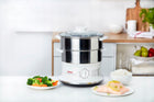 Parowar Tefal Convenient Inox VC145130 900 w garnek do gotowania na parze, 2 pojemniki, pojemność 6 l, pojemnik na