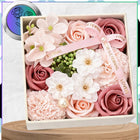 Bukiet Róż Zapachowych Kwiaty Mydlane Flower Box Prezent Dekoracyjne Zestaw kompozycja florystyczna, upominek dla niej