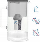 Dzbanek szklany wessper D2 borosilicate 3l + 1x Filtr Wessper aquaclassic dzbanek filtrujący srebrny/szary